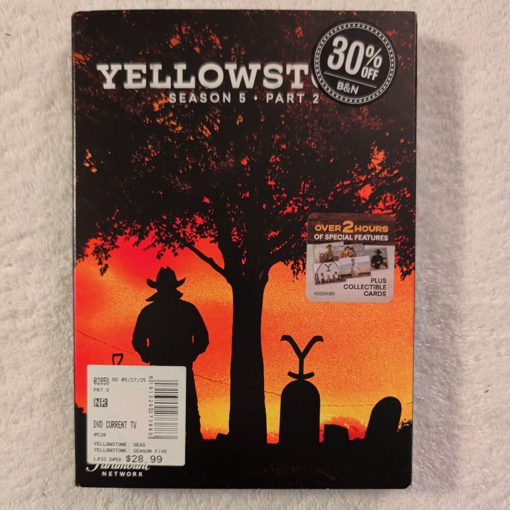 Yellowstone: The Complete Season Five Part 2 DVD, 2024, 2-Disc Set season 5 NEW